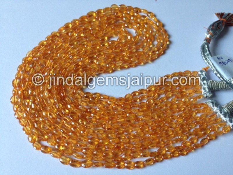 Fanta Spessartite Faceted Oval Shape Beads